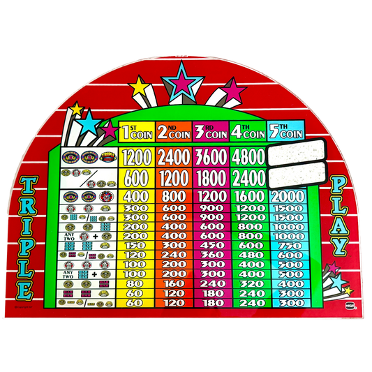 Triple Play Jumbo Slot Glass