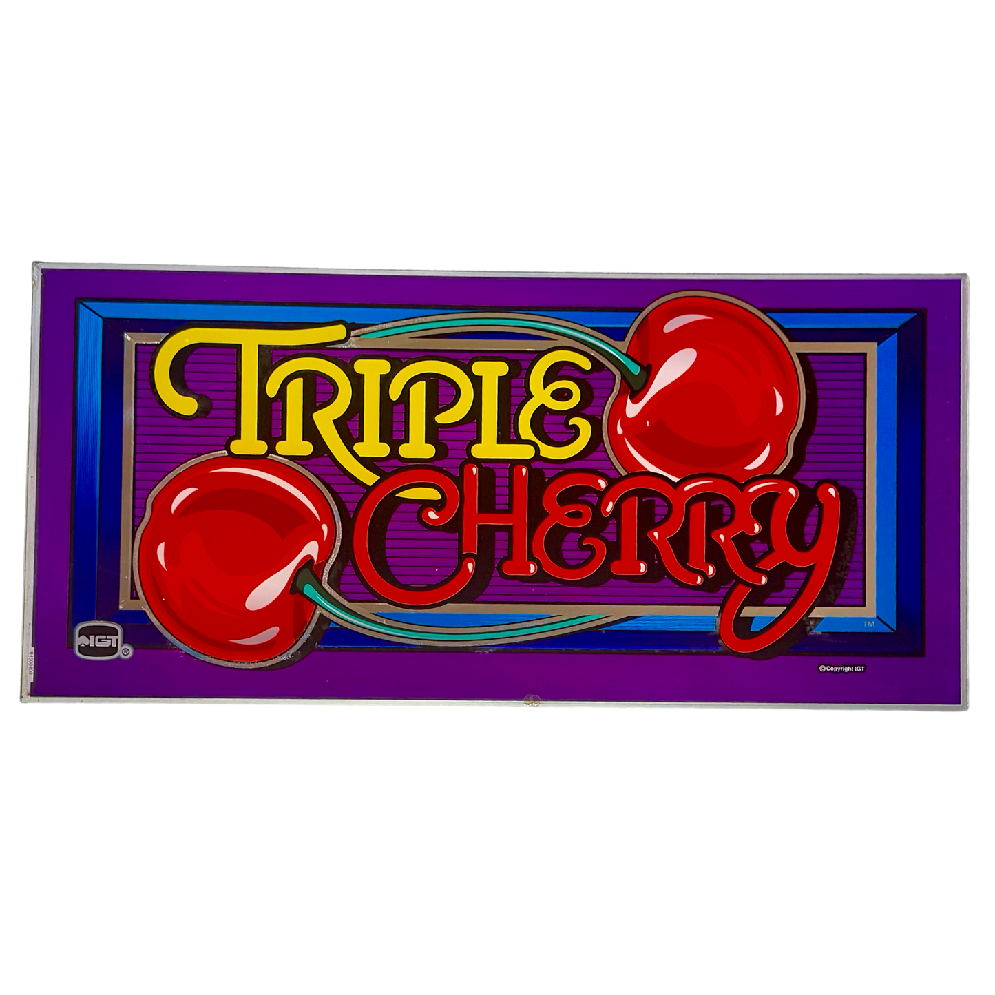 Triple Cherry Slot Glass