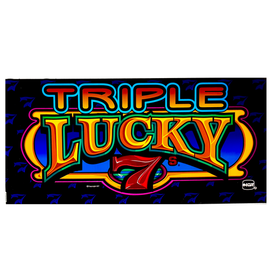 Triple Lucky 7s Slot Glass