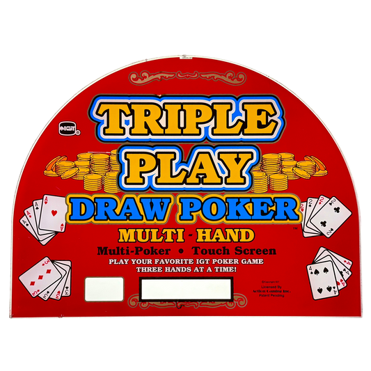 Triple Play Draw Poker Jumbo Slot Glass