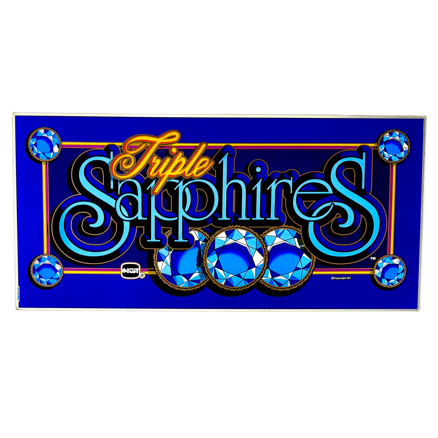 Triple Sapphires Slot Glass