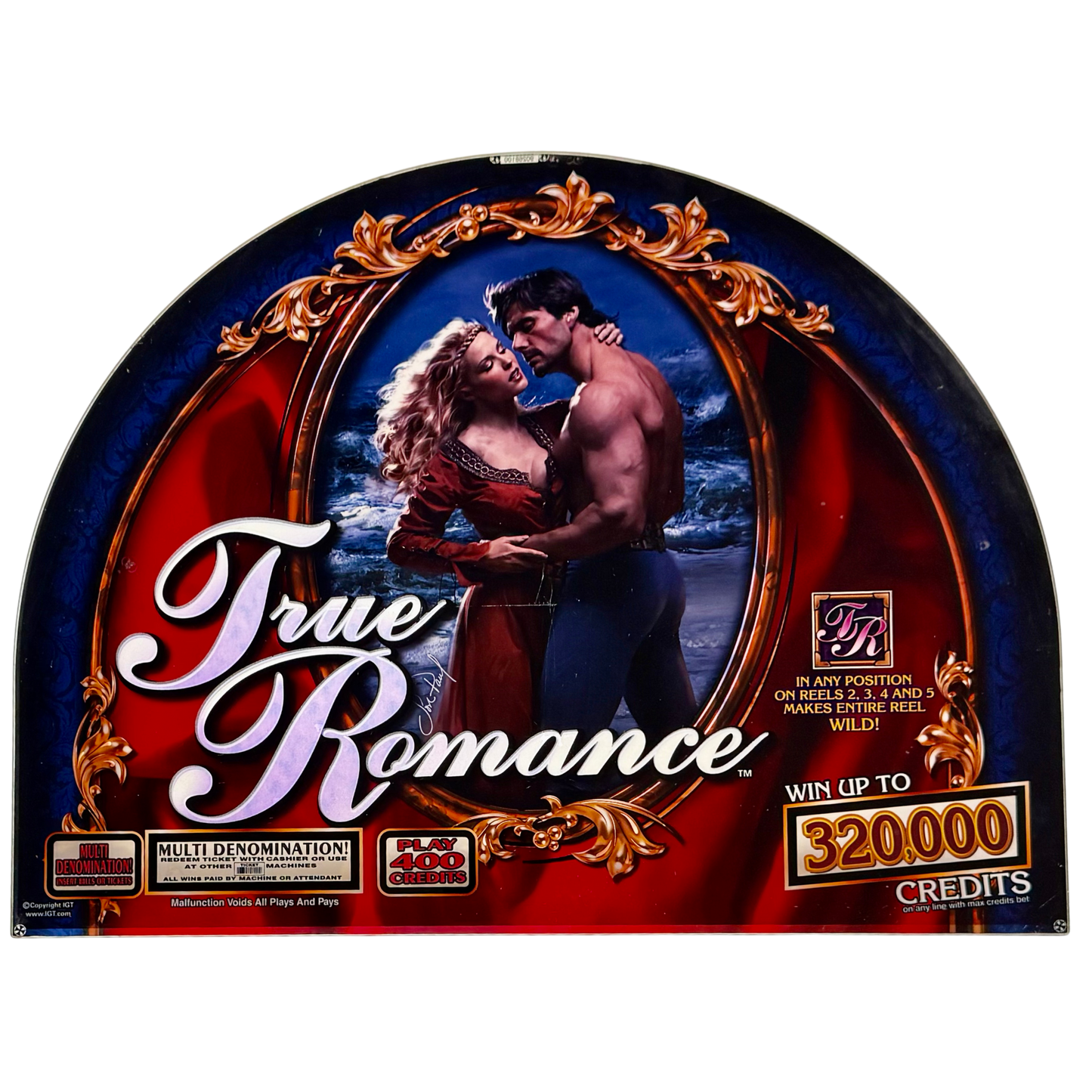 True Romance Jumbo Slot Glass