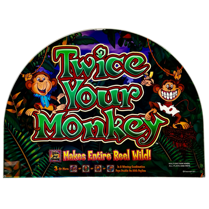 Twice Your Monkey Jumbo Slot Glass