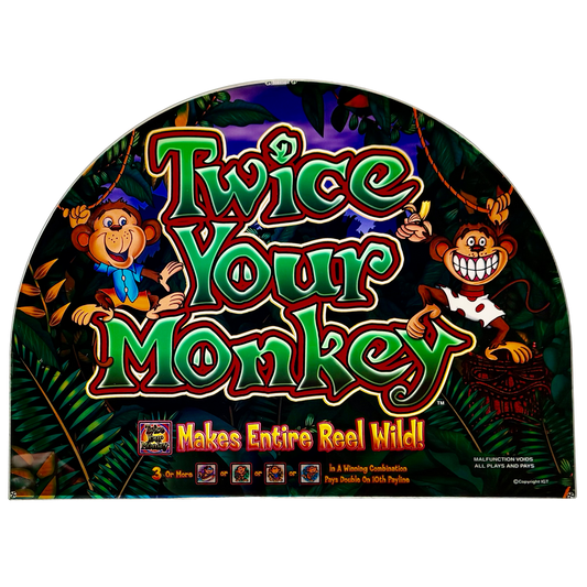 Twice Your Monkey Jumbo Slot Glass