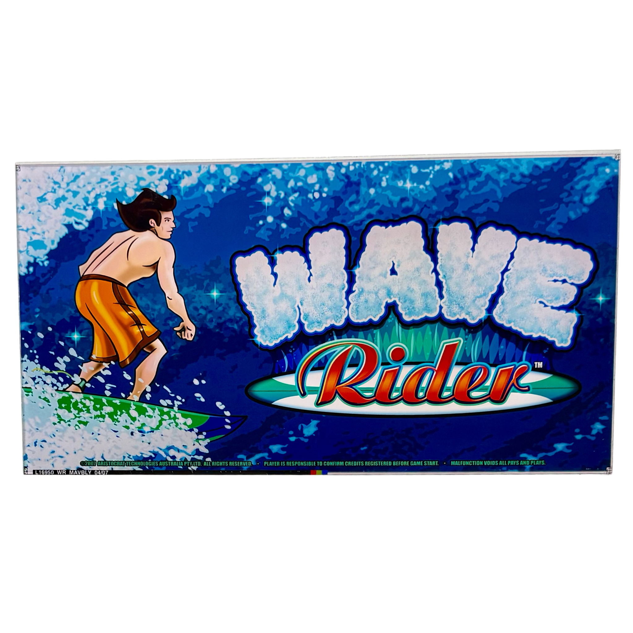 Wave Rider Slots Wave Rider Slot Retro Acrylic – Slot Machine Glass