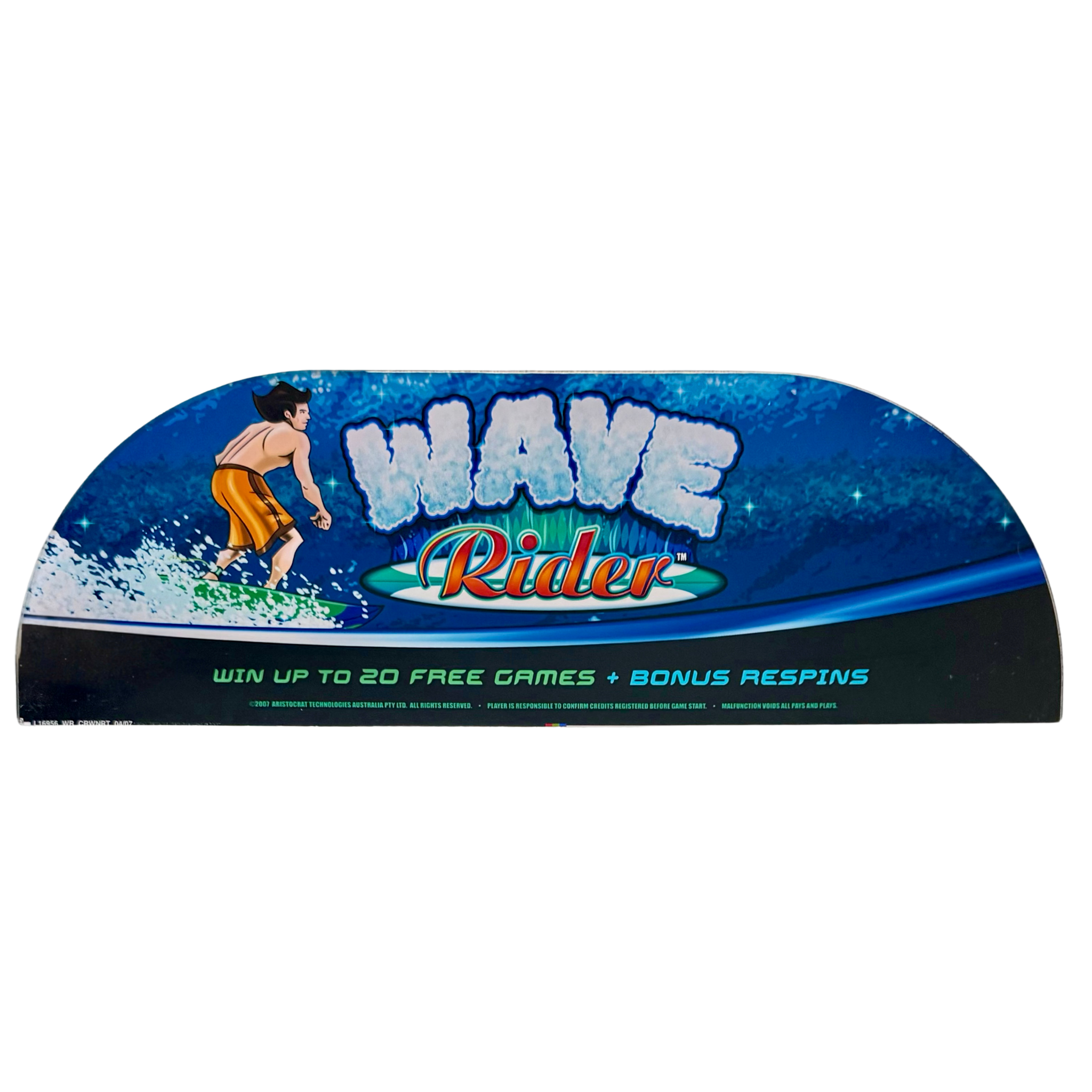 Wave Rider Slots Wave Rider Slot Retro Acrylic – Slot Machine Glass