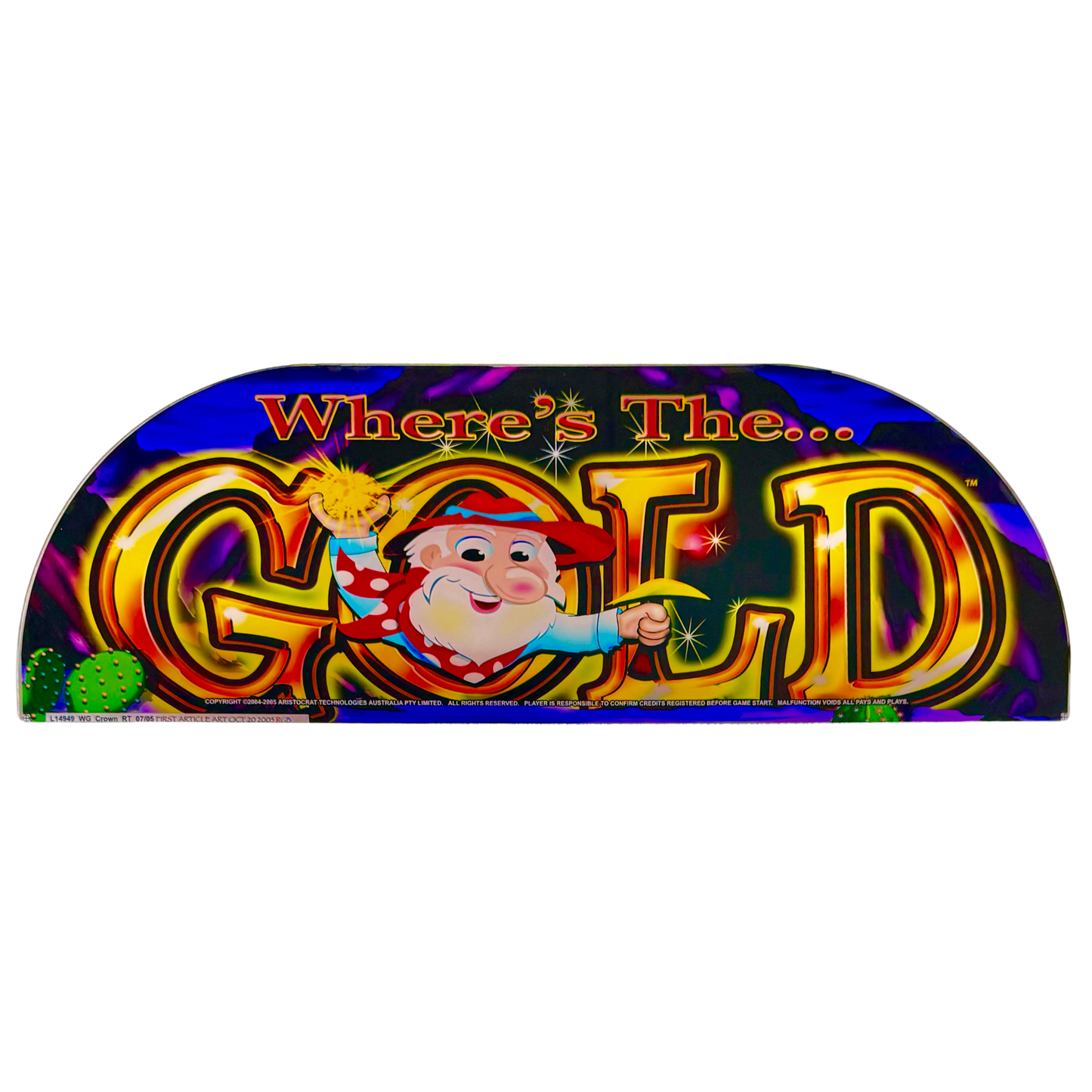 Where's The Gold Slot Retro Acrylic