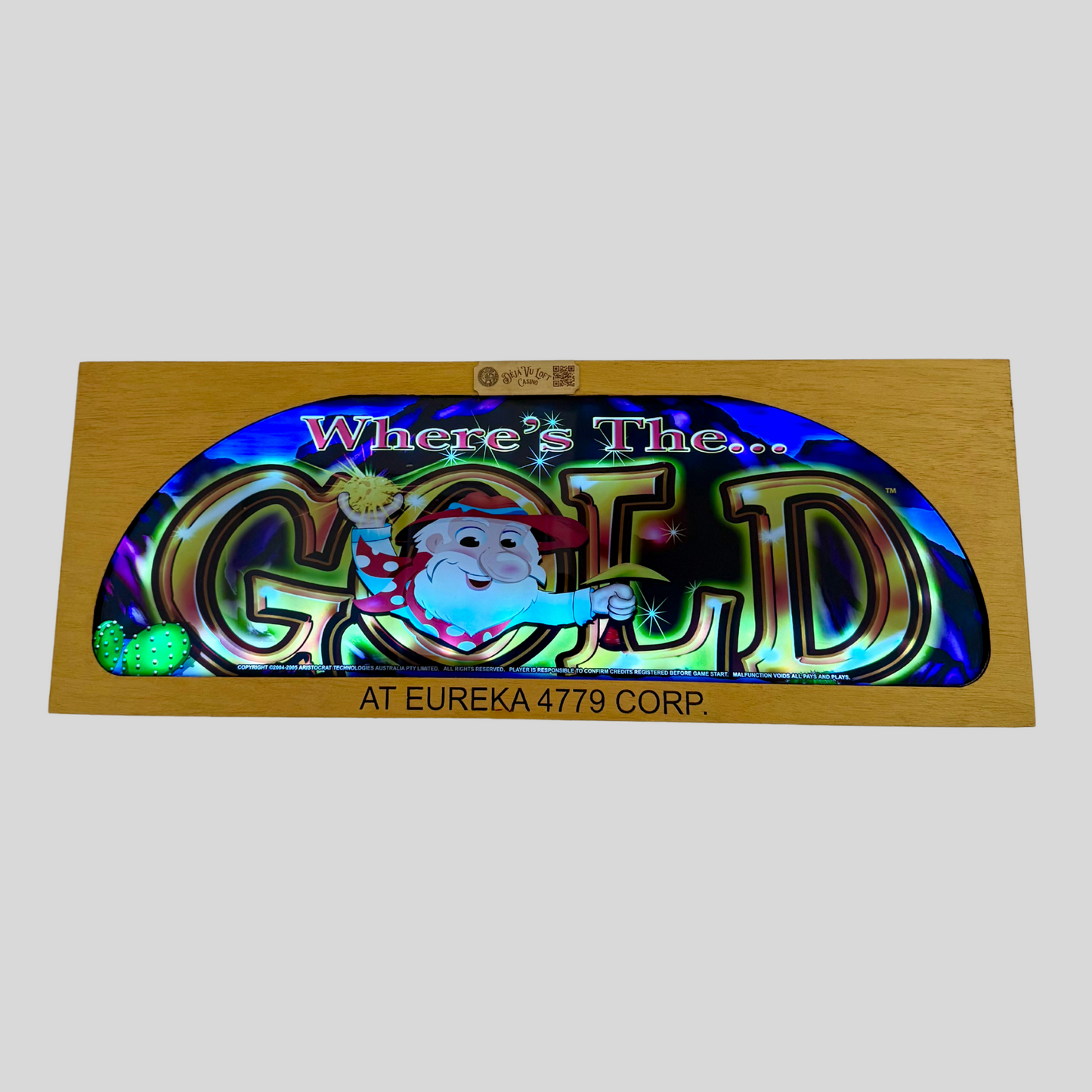 Where's The Gold Slot Retro Acrylic