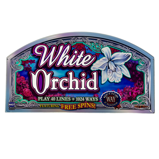 White Orchid Slot Glass