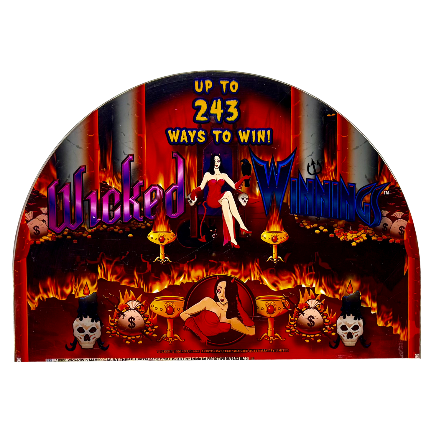 Wicked Winnings Jumbo Slot Glass