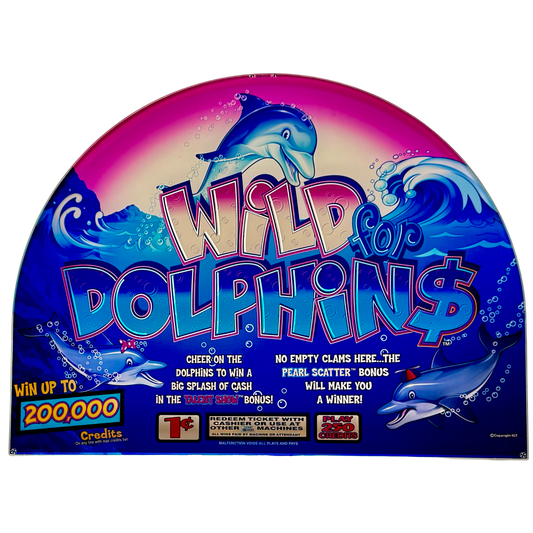 Wild For Dolphins Jumbo Slot Glass