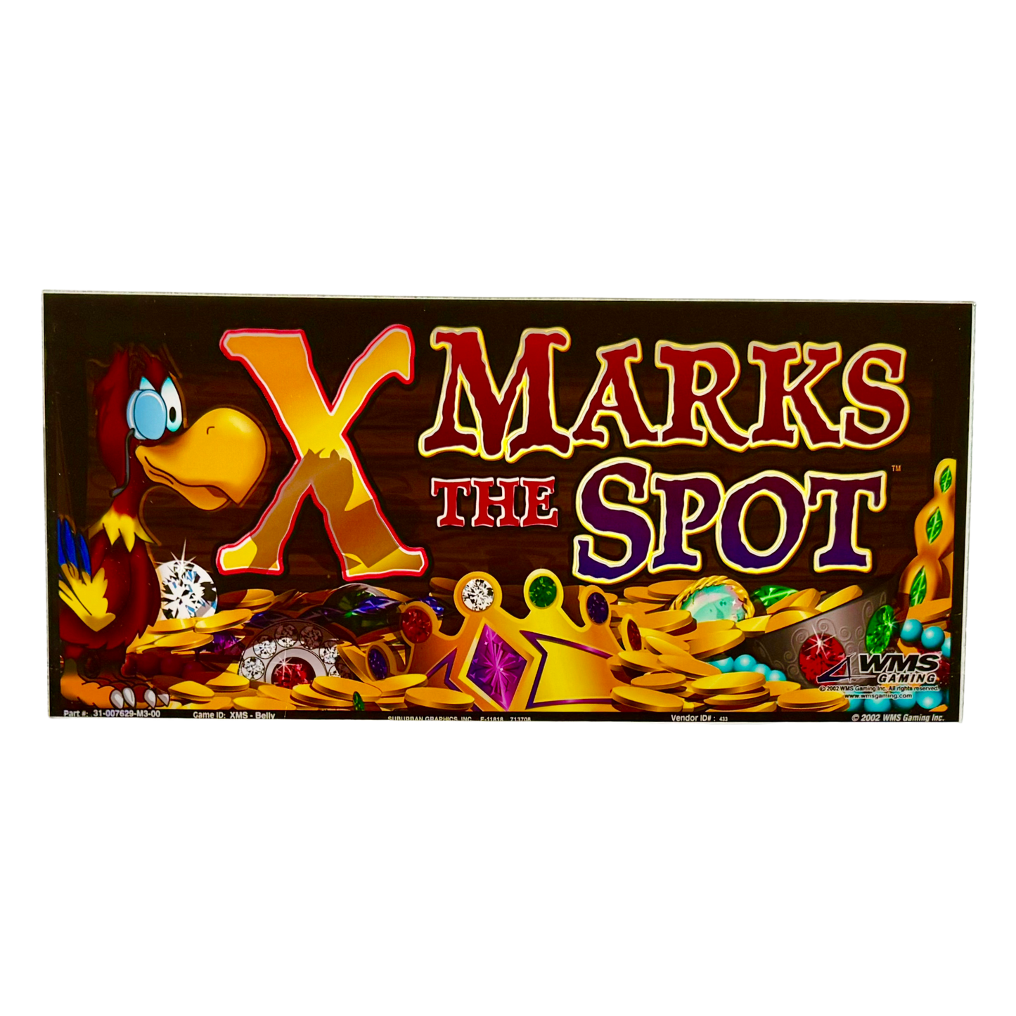 X Marks The Spot Slot Glass