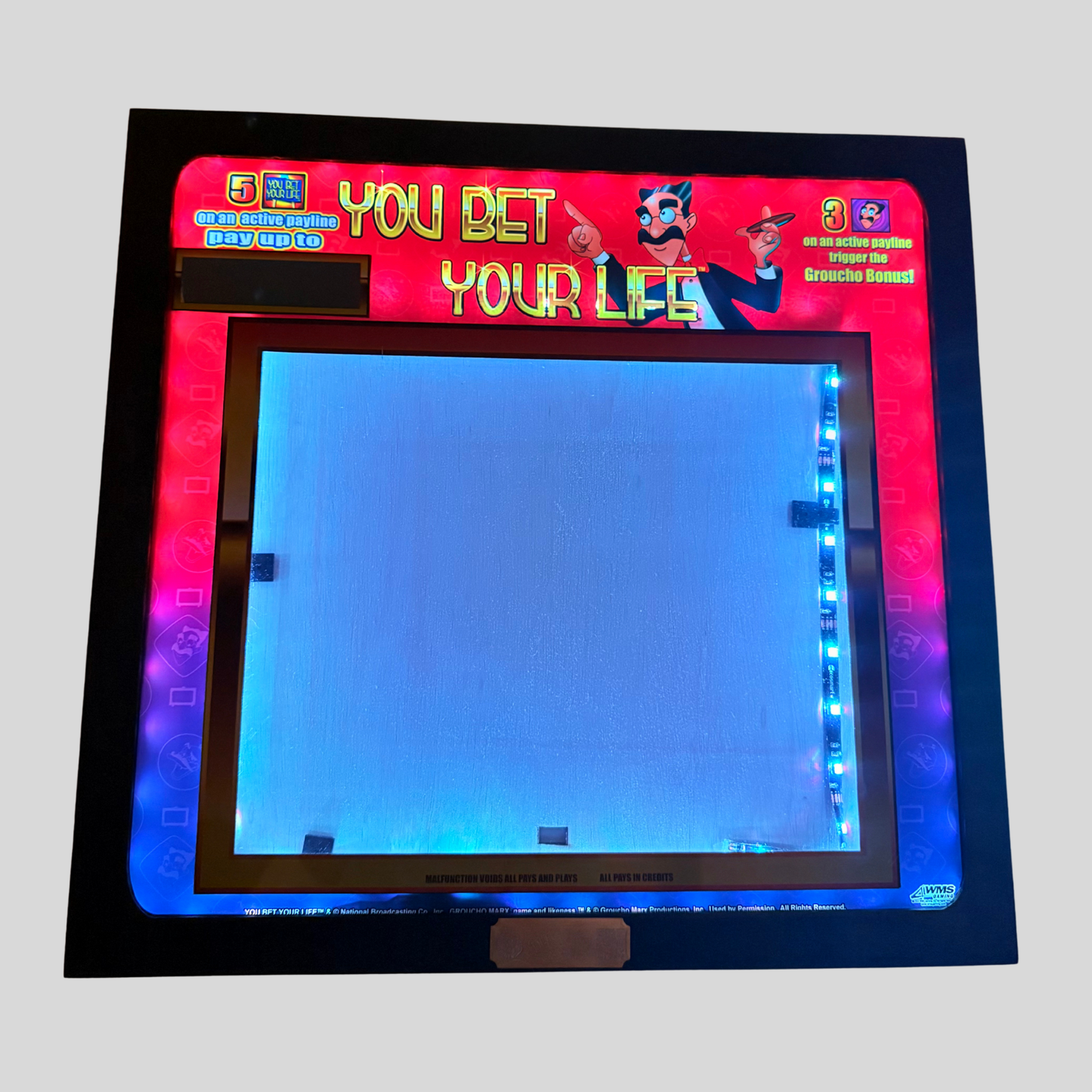 You Bet Your Life Jumbo Slot Glass